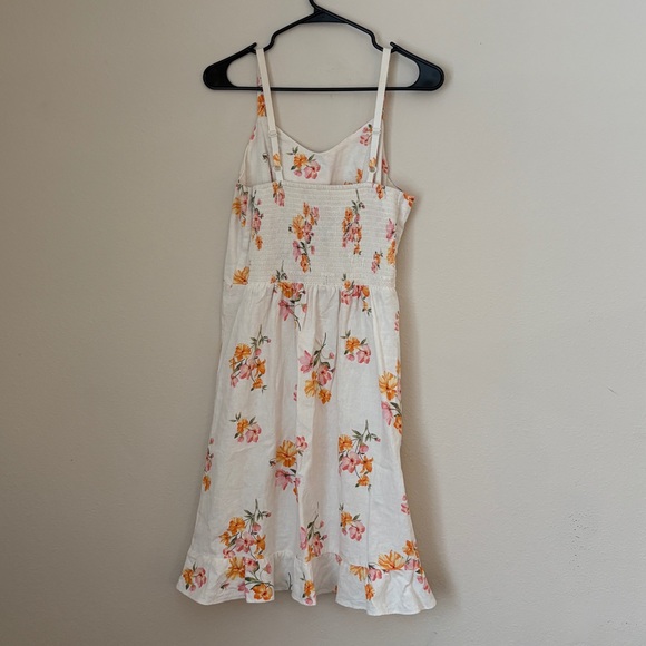 Floral linen blend dress S - Picture 6 of 7